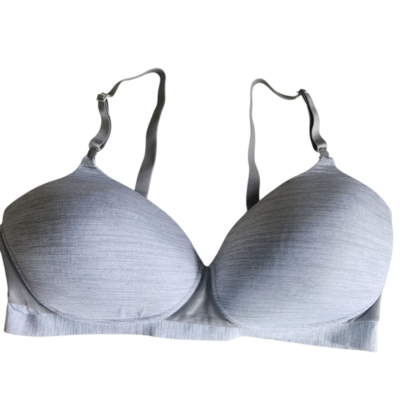 Hanes Gray/Silver Full-Coverage Bra with Soft Molded Cups - 2XL - Picture 5 of 6